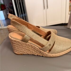 Ralph Lauren Tan Wedge Sandals